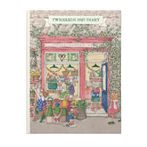 Twigseeds 2027 Diary, featuring a whimsical illustration of a flower shop with animal characters on the cover, shown standing upright against a clean white background.
