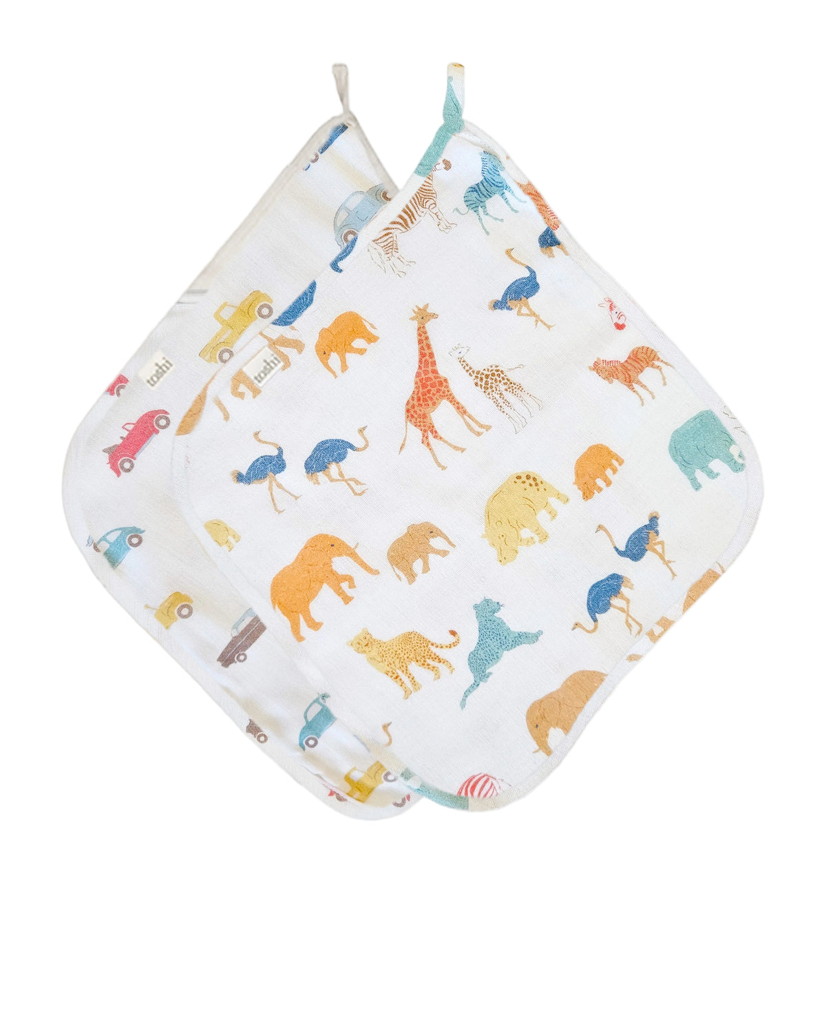 toshi | Baby Washcloth Muslin-2pcs / Congo Dawn
