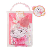 Claris the Mouse stationary set in a clear case with clear pink bead handle