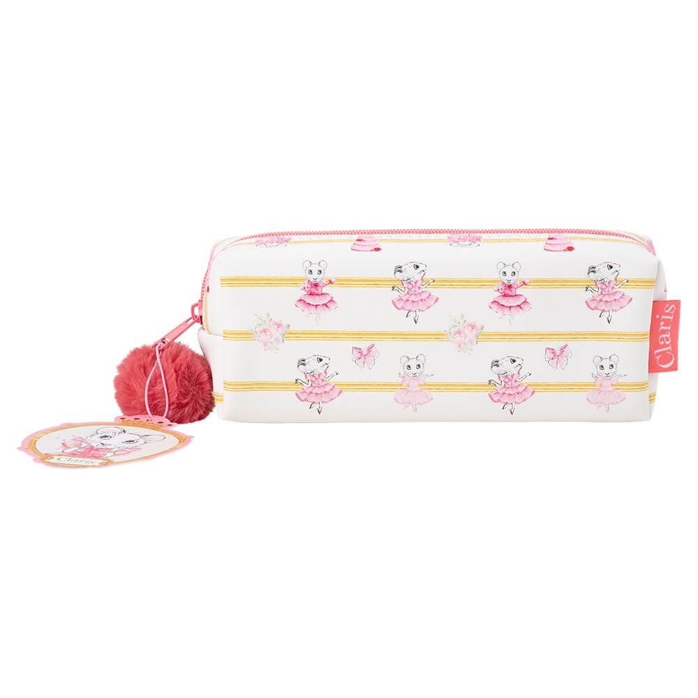 Claris Pencil Case with Pom Poms