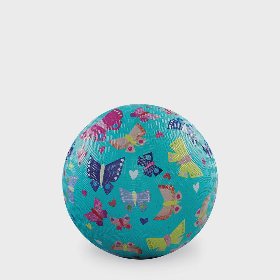 Crocodile Creek | 5 Inch Playground Ball - Butterfly Rainbow (Aqua)