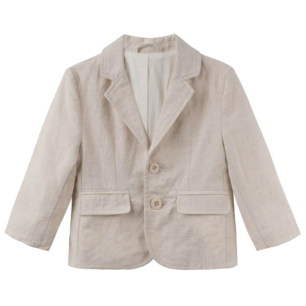 Beige blazer on a light gray background