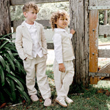 Designer Kidz | Finley Linen Jacket - Sand