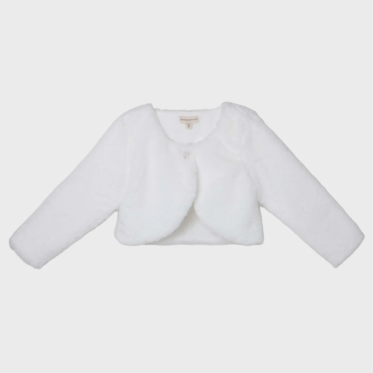 Designer Kidz | Sarah Faux Fur Jacket - Ivory