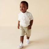 Designer Kidz | Finley Linen Shorts - Pistachio