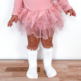 Designer Kidz | Frilly Socks - Ivory / White