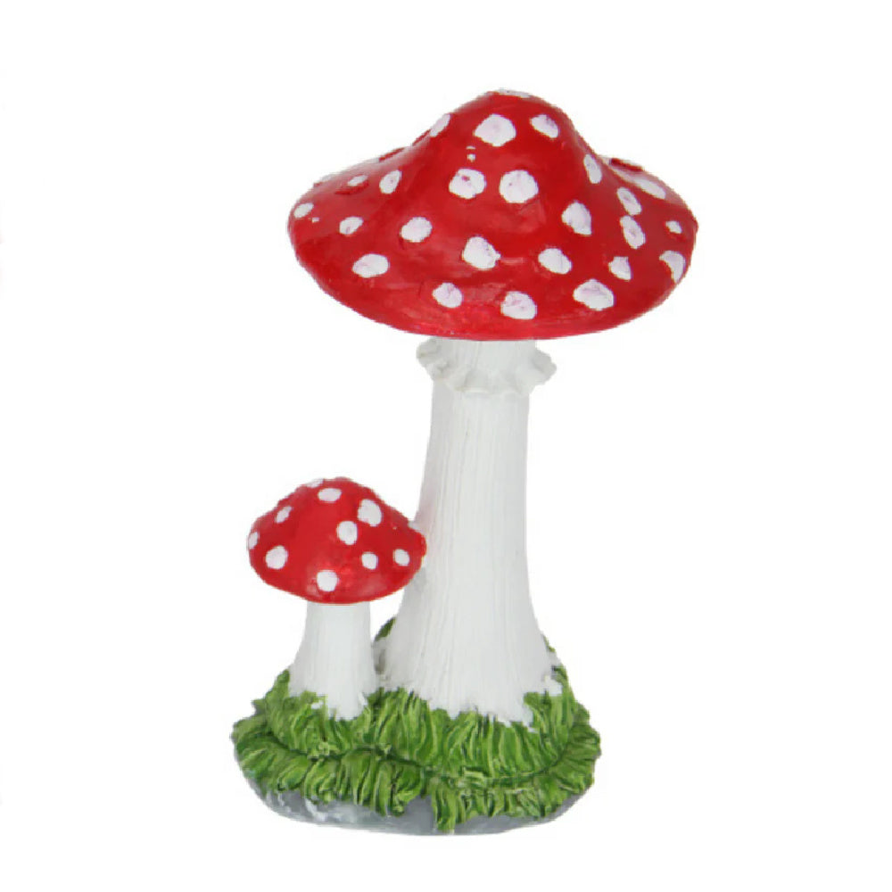 19CM TWIN RED GARDEN MUSHROOM