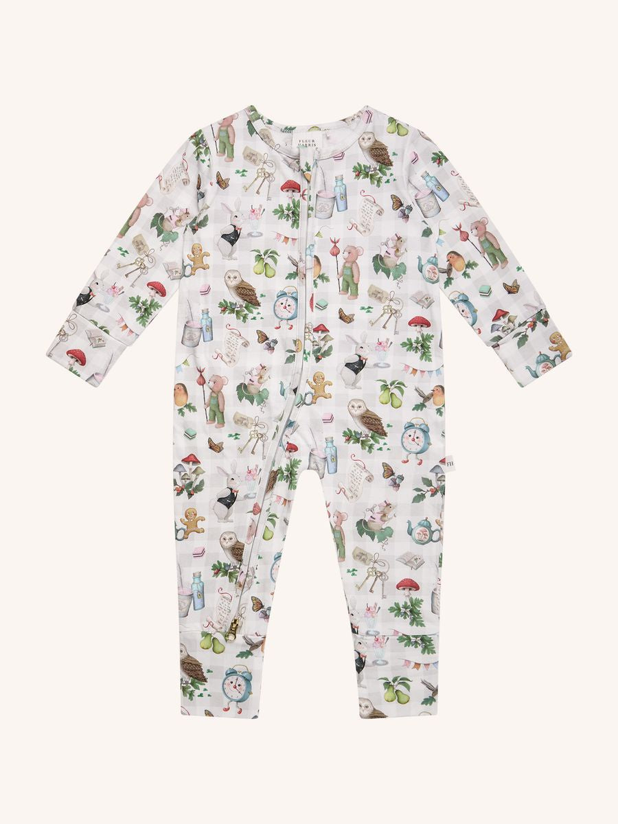 'Mini Magic Gingham' Timeless Coverall - Tapioca