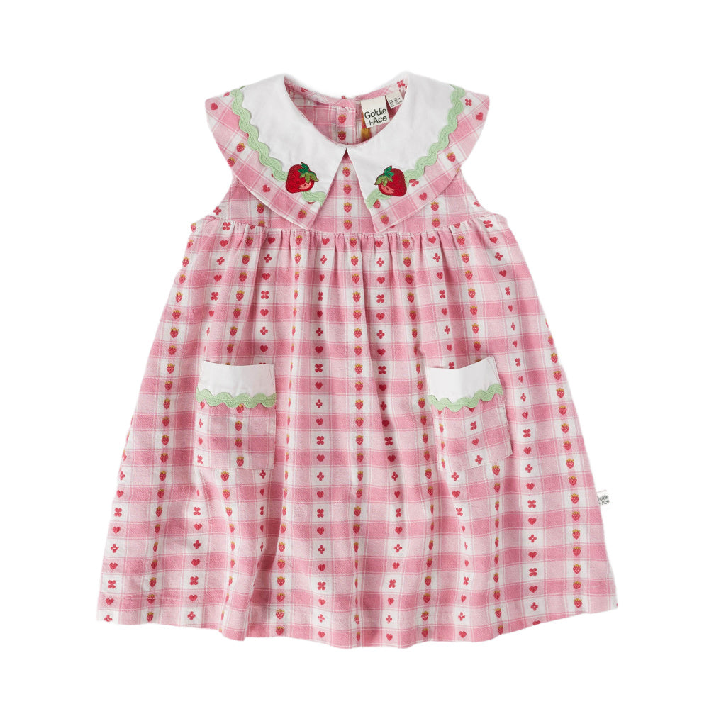 Goldie+Ace | Lucy Collared Very Berry Gingham Dress