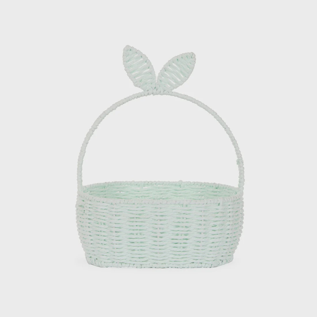 TEAL OVAL BUNNY BASKET