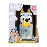 Bubble machine toy with Bluey branding in packaging