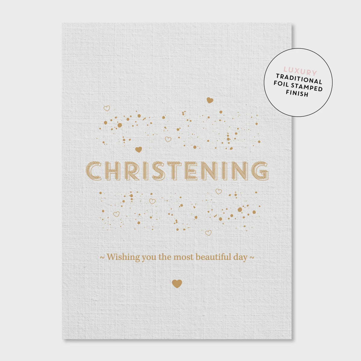Greeting Card - Christening - Classic Linen