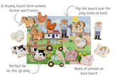 WOODEN CHUNKY AUSSIE FARM ANIMAL PUZZLE