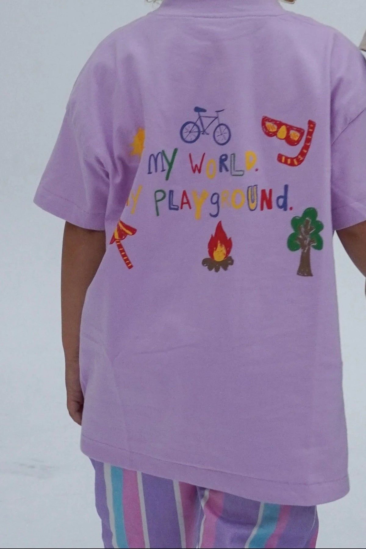 My World Reversible Tee Lilac Sugar