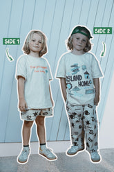Traveller Tee White/Sugar Reversible (Two tees in one)