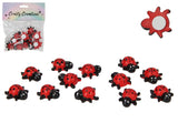 Set of 12 Craft Red Ladybugs