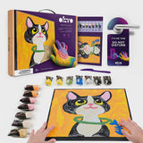 Cat Coloring with Clay Set by Numbers 29x29cm