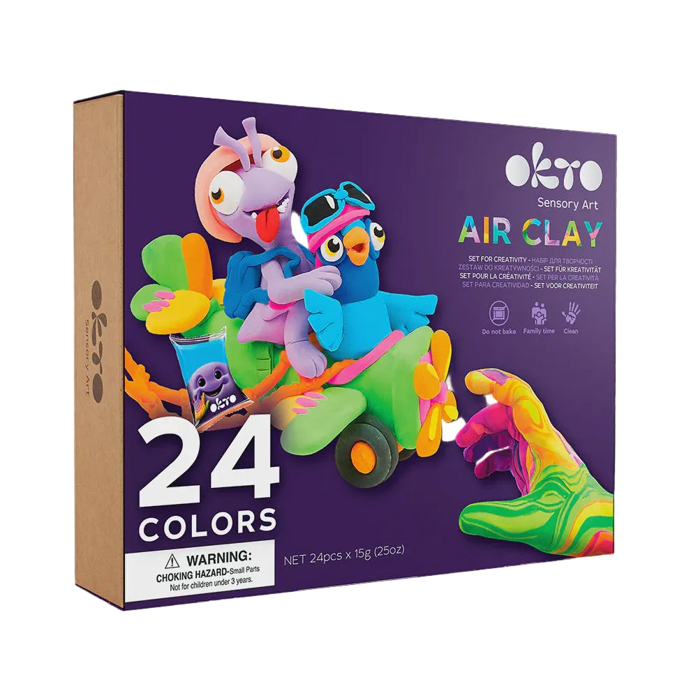 Sensory Art: 24 Colors Air Clay Creativity Set