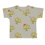 Monsieur Pretzel Relaxed Fit Tee - Marle w Big Pretzel