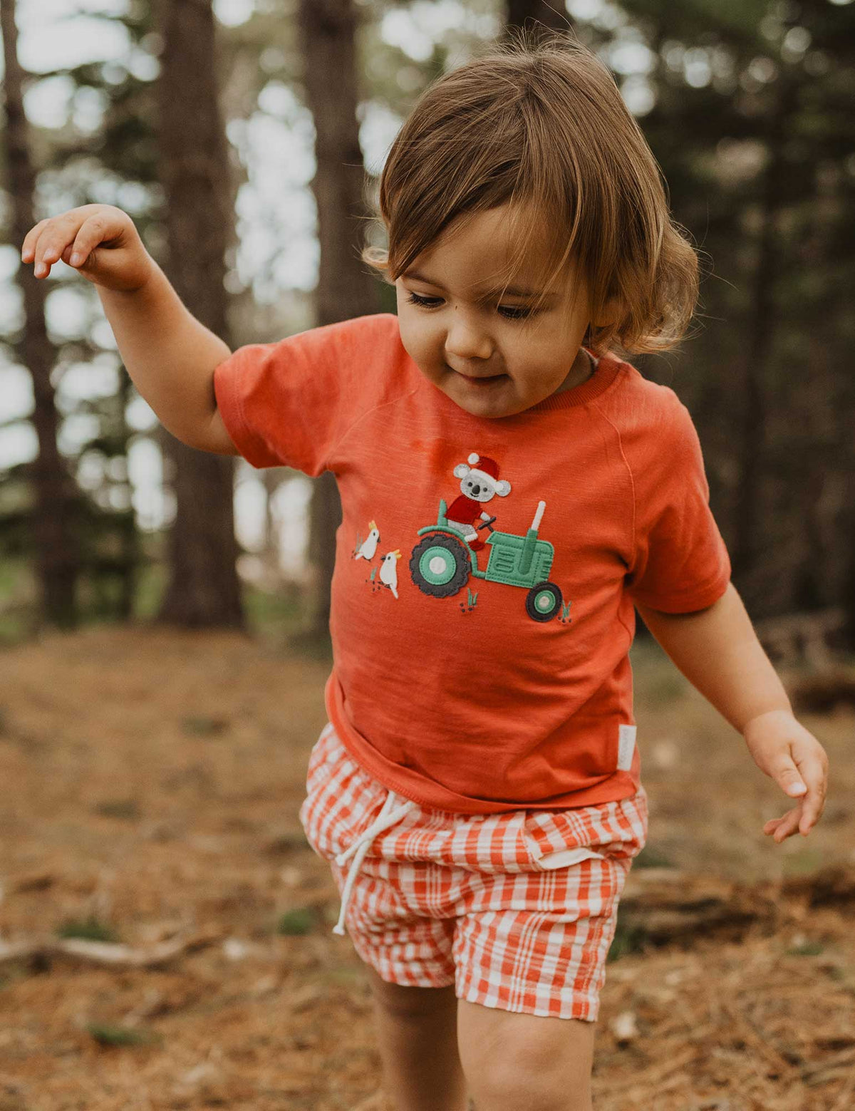 Christmas Farm T shirt - Vintage Red