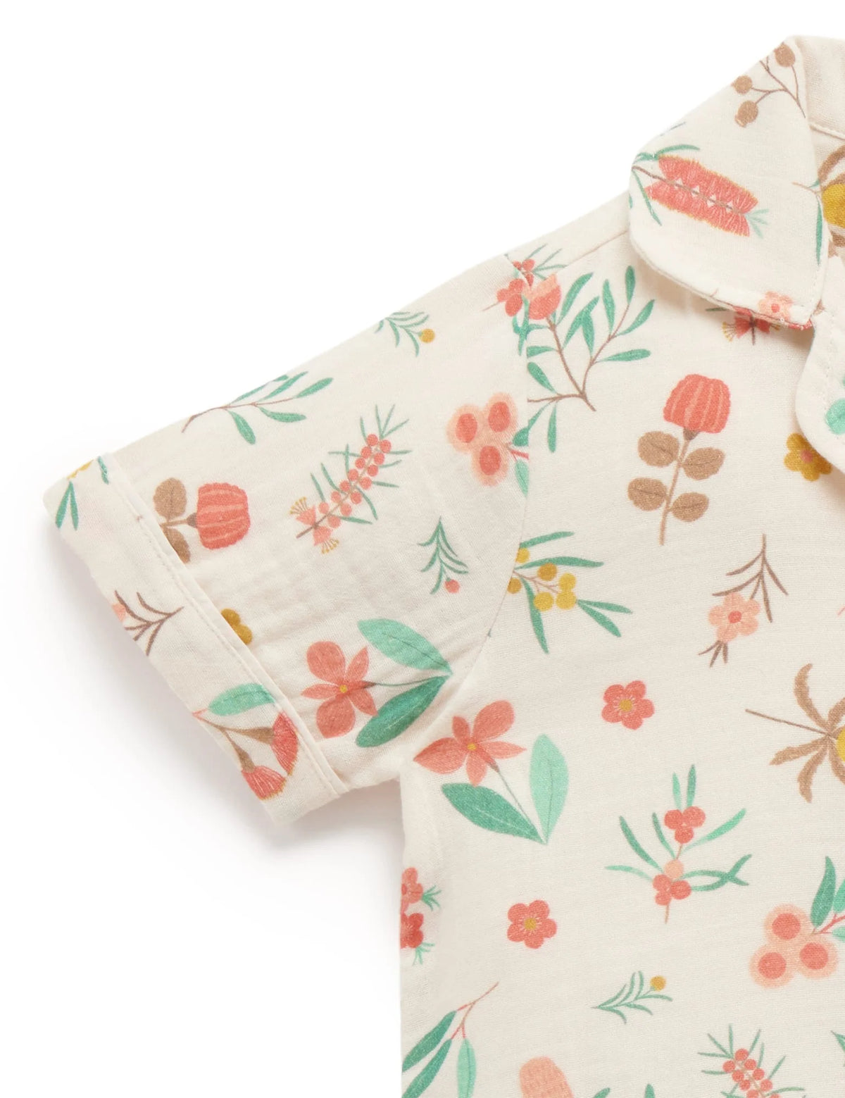 Short Crinkle PJ Set - Outback Floral Crinkle