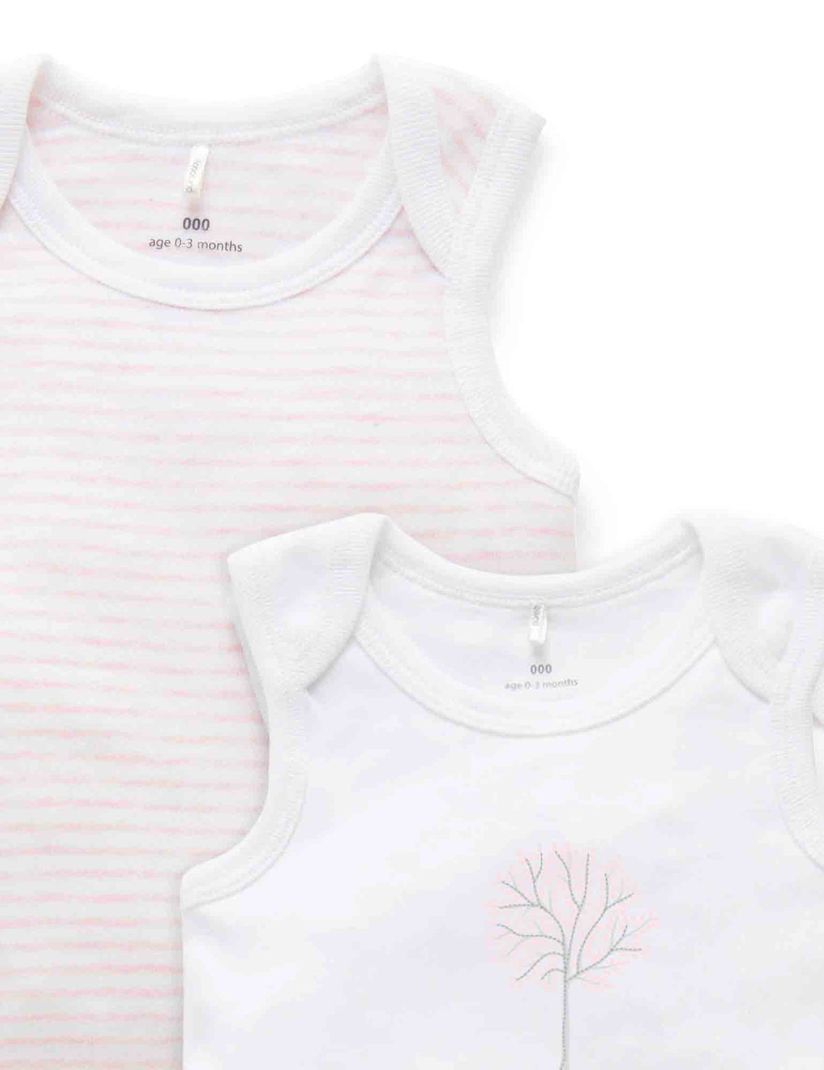 2 Pack Singlet Bodysuit - Pale Pink Dot Pack