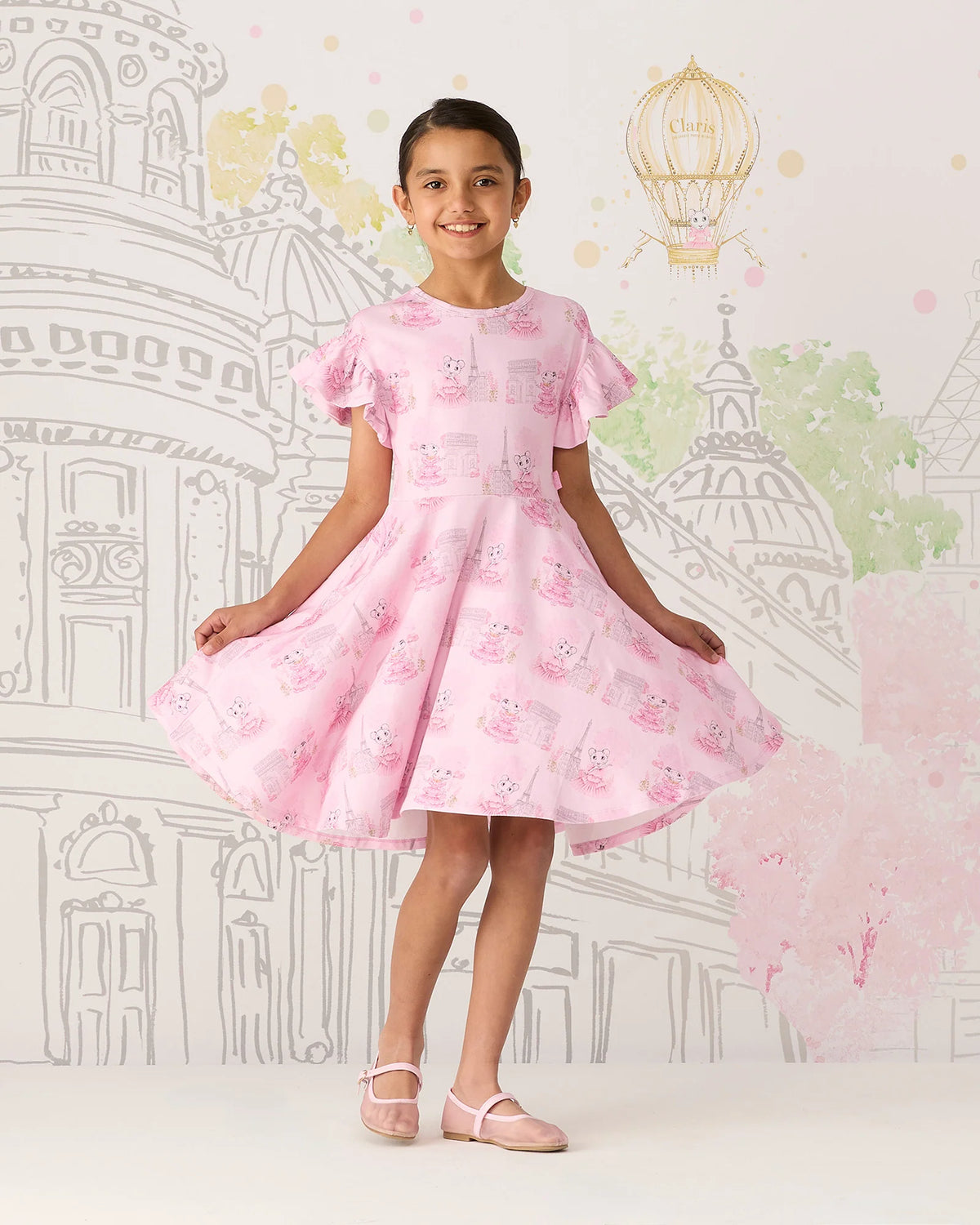 Claris The Mouse Cherie Dress - Blush