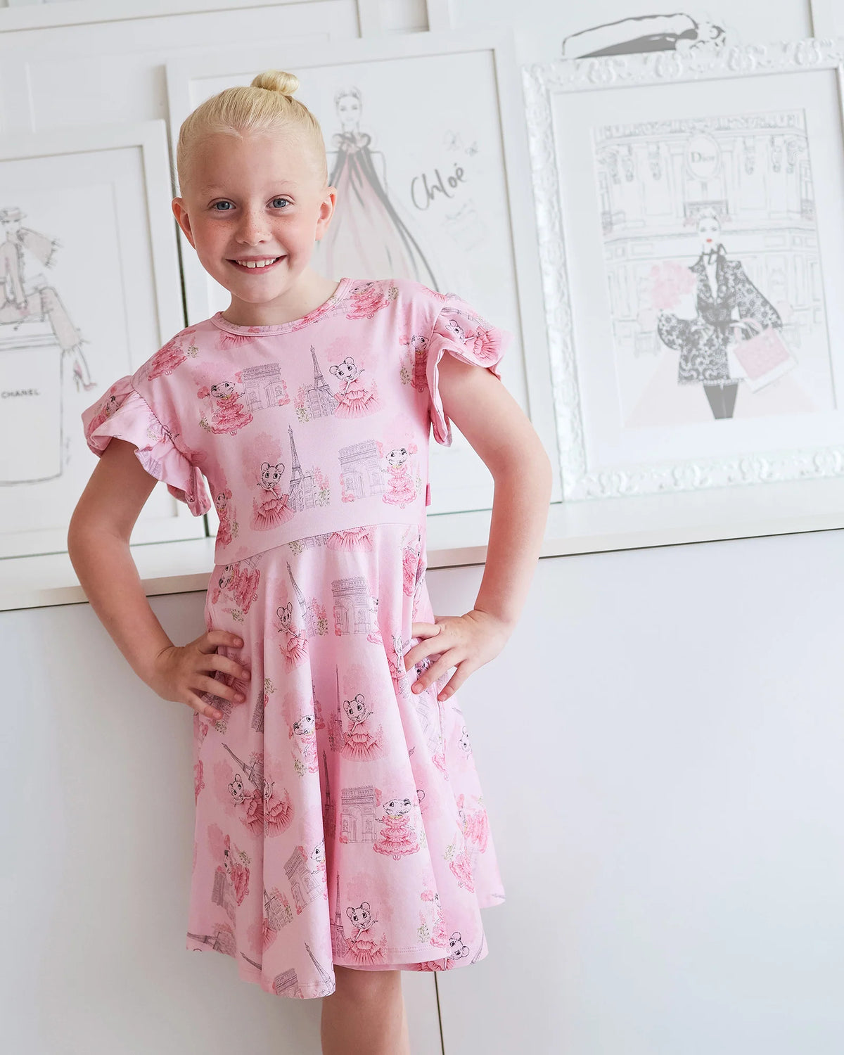 Claris The Mouse Cherie Dress - Blush