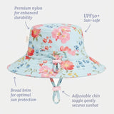 Swim Sunhat - Twinkle Aqua Garden