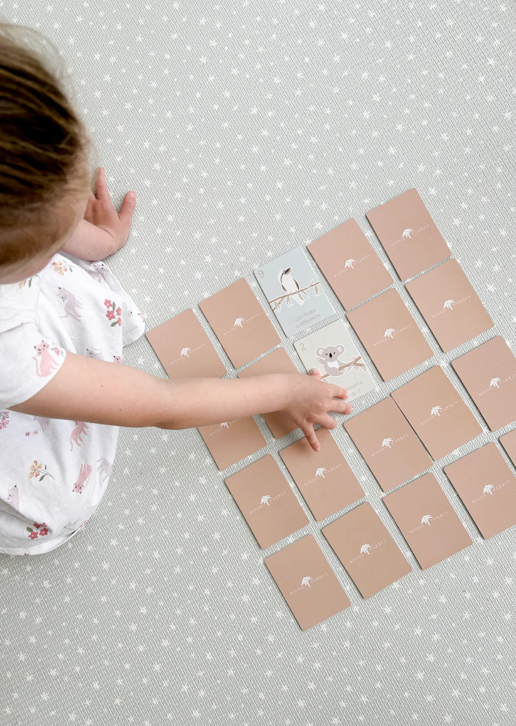 4-in-1 Memory Card Game for Kids – Australian Animals, Numbers, Colours & Positive Affirmations | Montessori Learning Toy