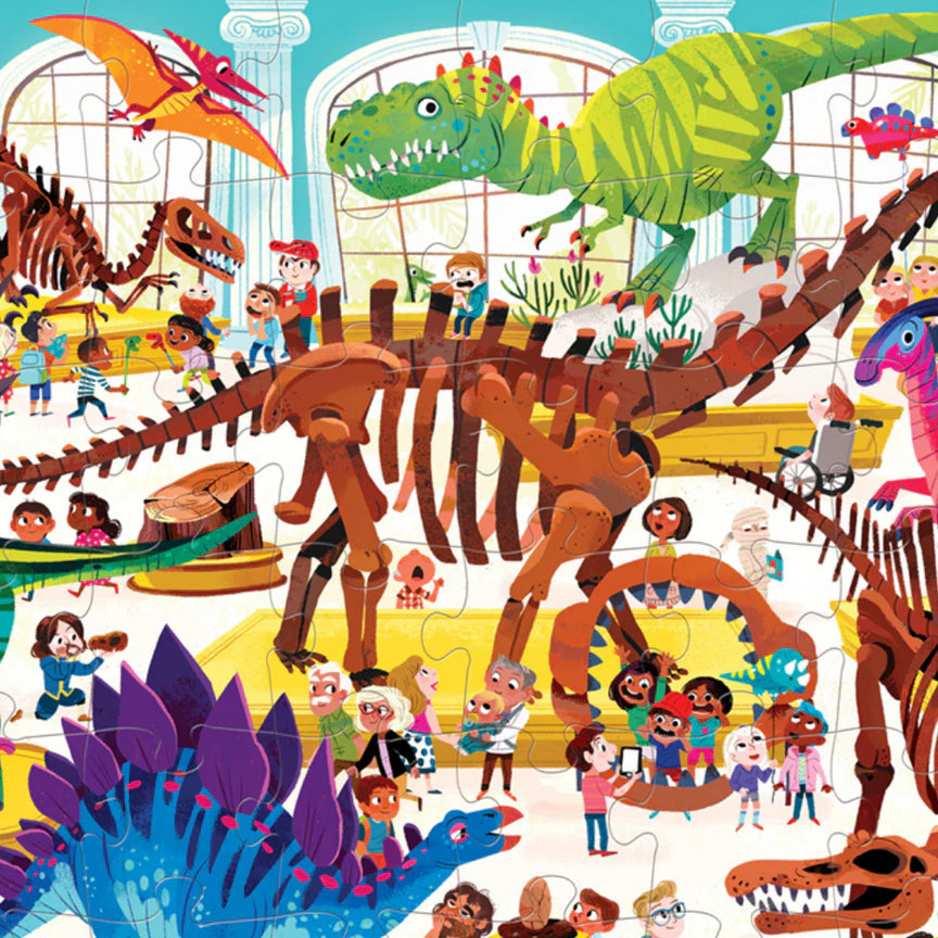 Crocodile Creek | Day at the Museum Puzzle 48 pc - Dinosaurs