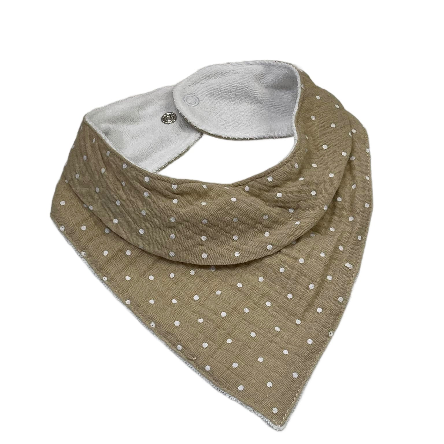 Arthur Ave | Neutral Mustard with White Dots Bib