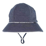 Bedhead - Baby Bucket Hat - Ruffle Trim - Denim