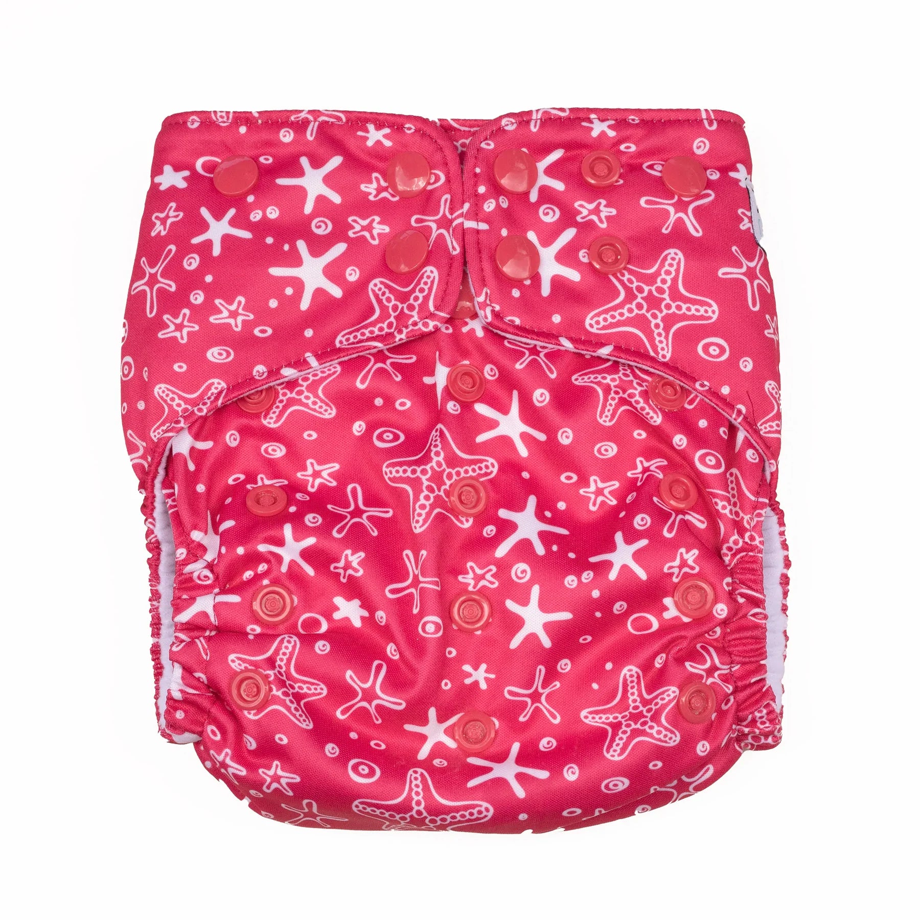 Bamboo Grove | Modern Cloth Nappy (Pink-Seastars)