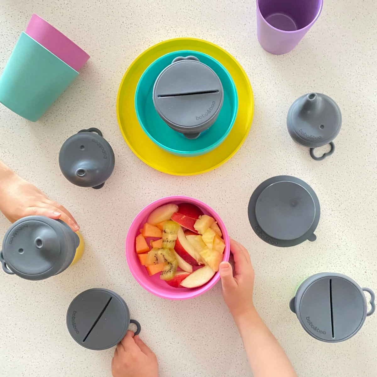 Bobo & Boo | Universal Individual Silicone Snack Cup Lids
