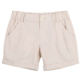 Designer Kidz | Finley Linen Shorts - Sand