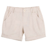 Designer Kidz | Finley Linen Shorts - Sand