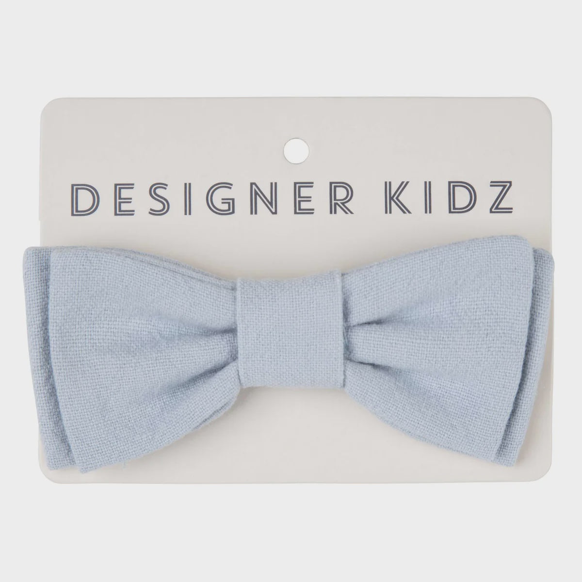 Designer Kidz - Finley Linen Bow Tie - Ice Blue