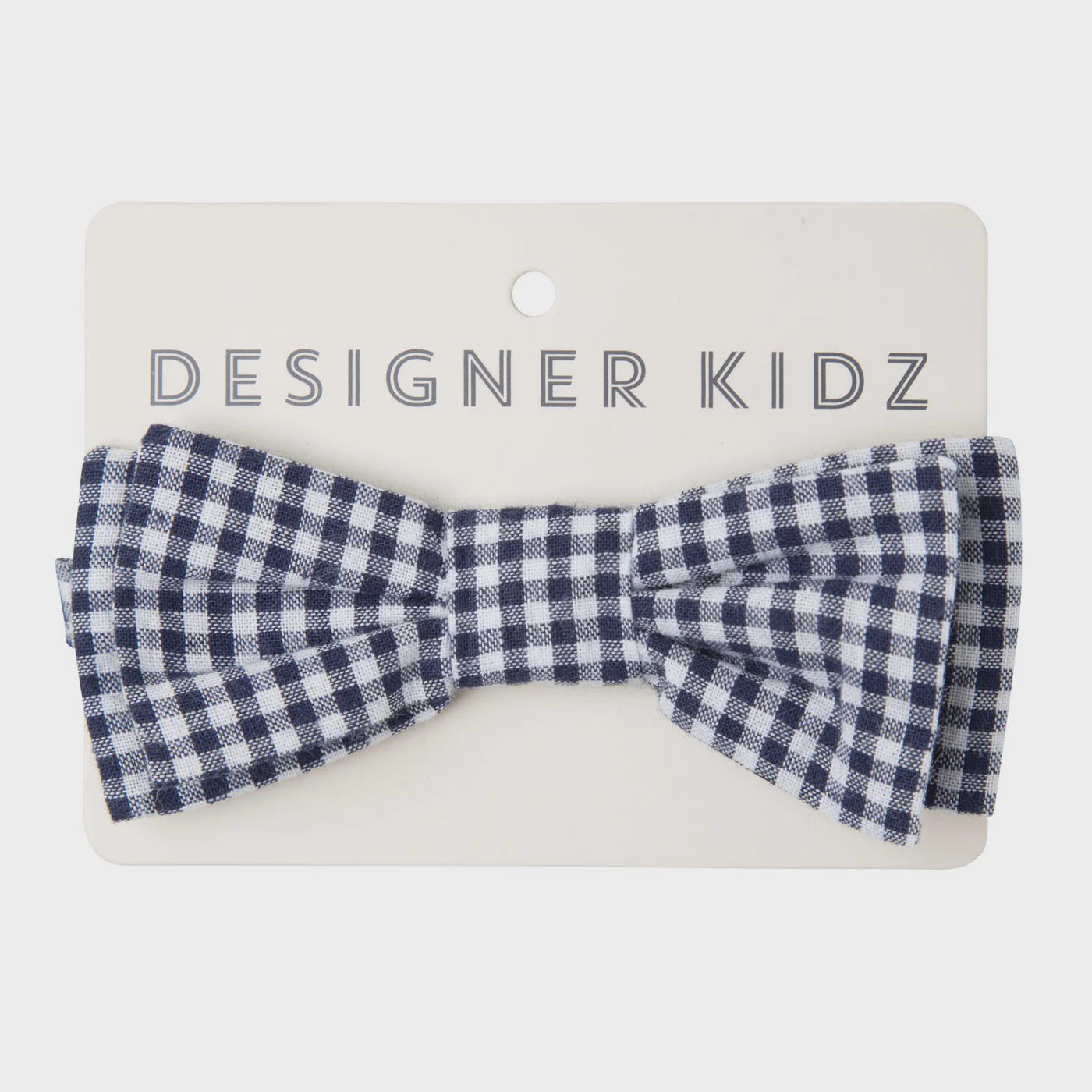 Designer Kidz - Oliver Gingham Bow Tie - Navy