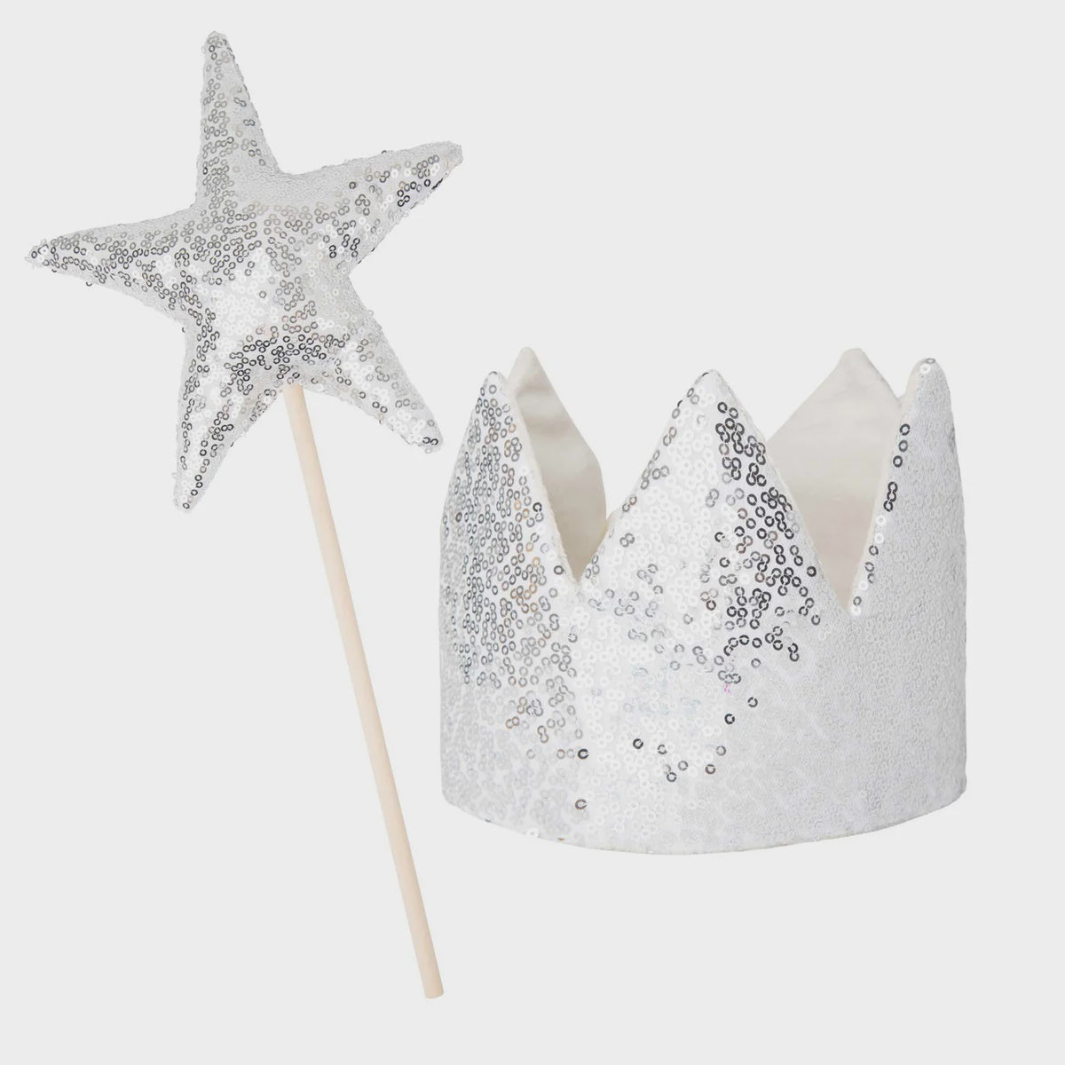 Designer Kidz | Princess Party Crown and Wand - Silver