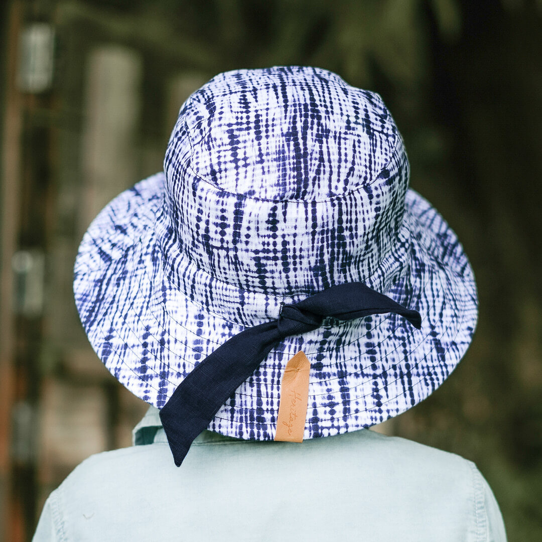 Bedhead | Kids Classic Bucket Sun Hat - (Shibori / Indigo)