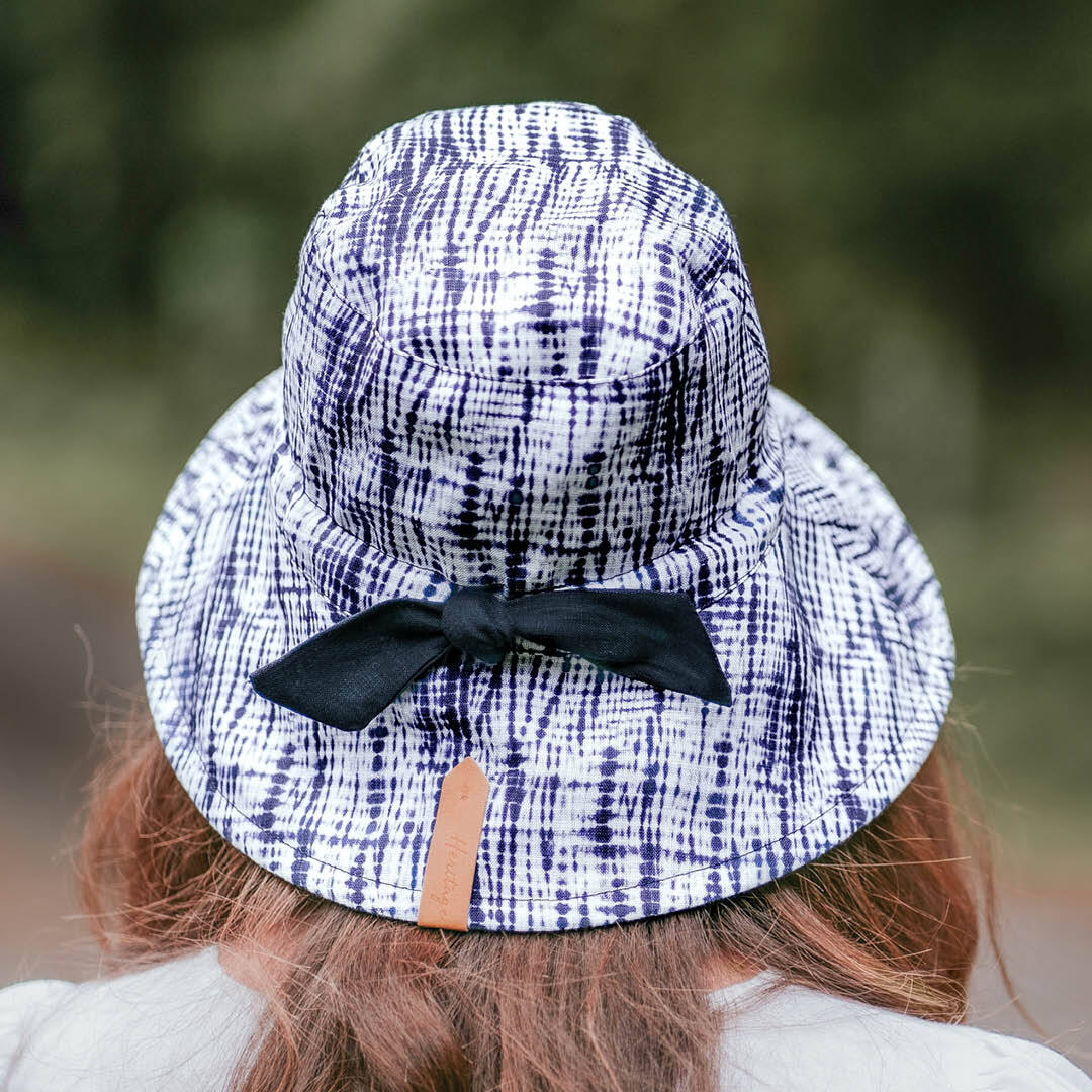 Bedhead | Reversible Ladies Sun Hat - (Shibori / Indigo)