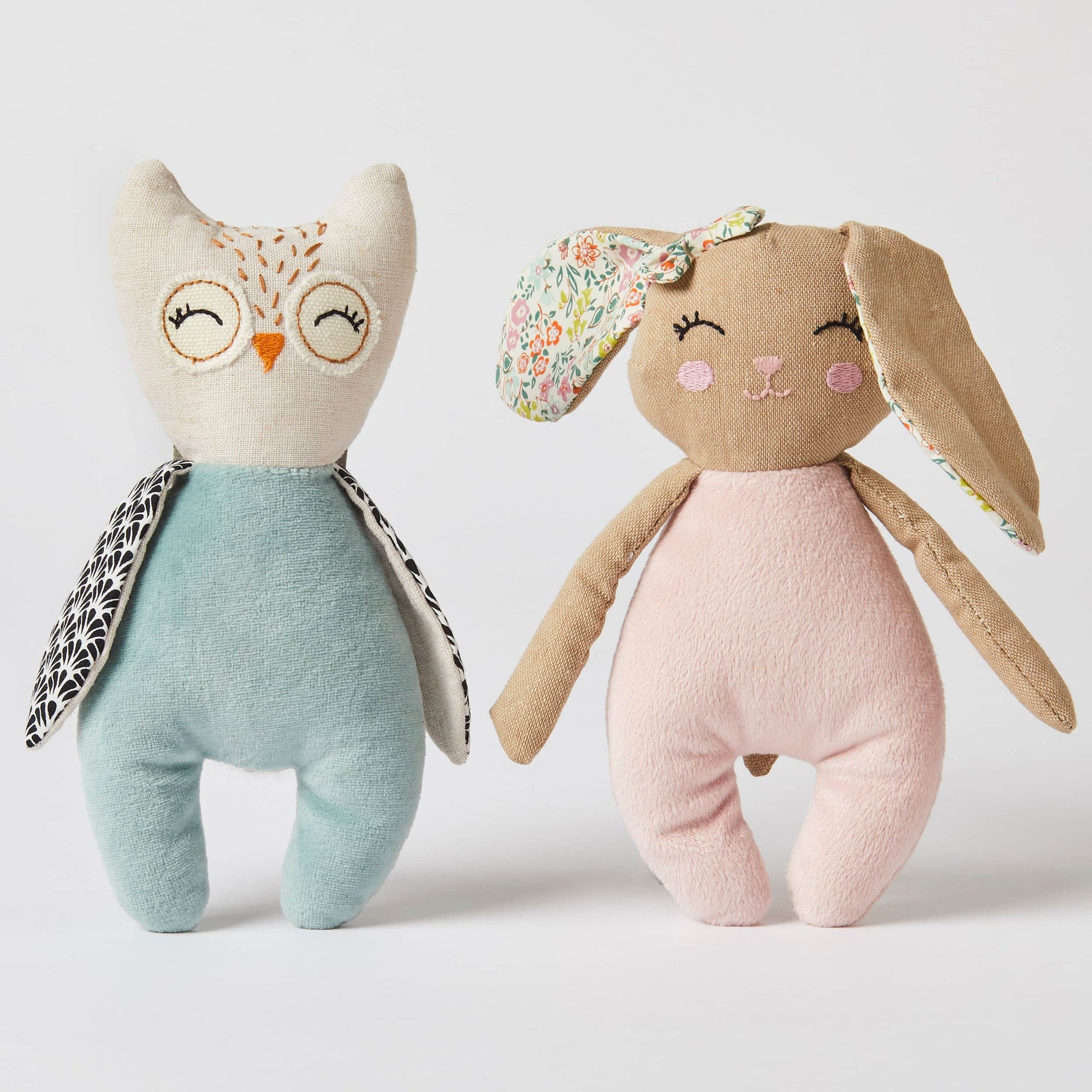 Jiggle & Giggle | Bunny & Owl Rattles 2 Asst Designs