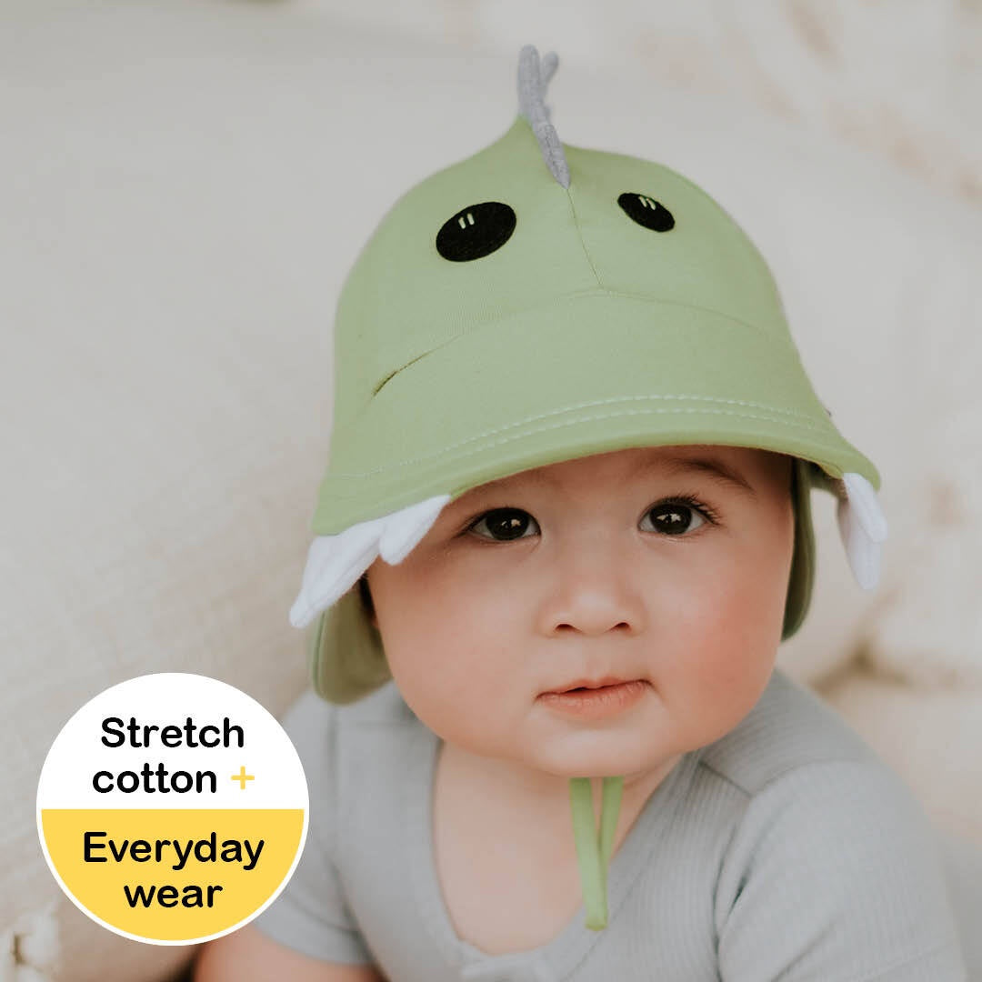Bedhead | Legionnaire Flap Sun Hat - Dinosaur - (Khaki Green)