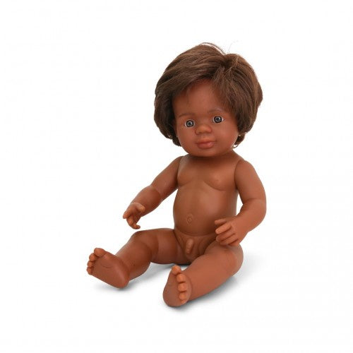 Miniland - Baby Doll Aboriginal Boy 38 cm- No clothes