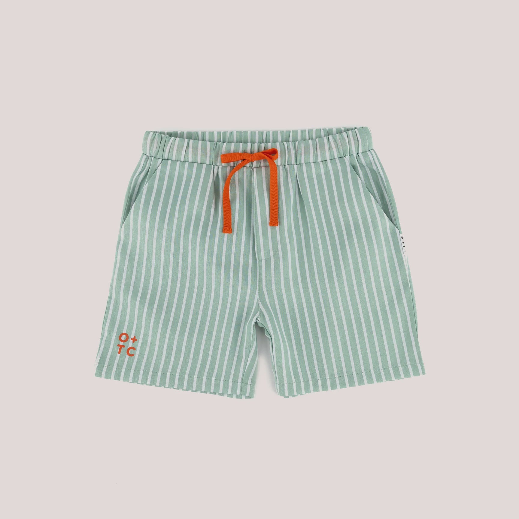 O + TC | Candy Sage Striped Mid Shorts