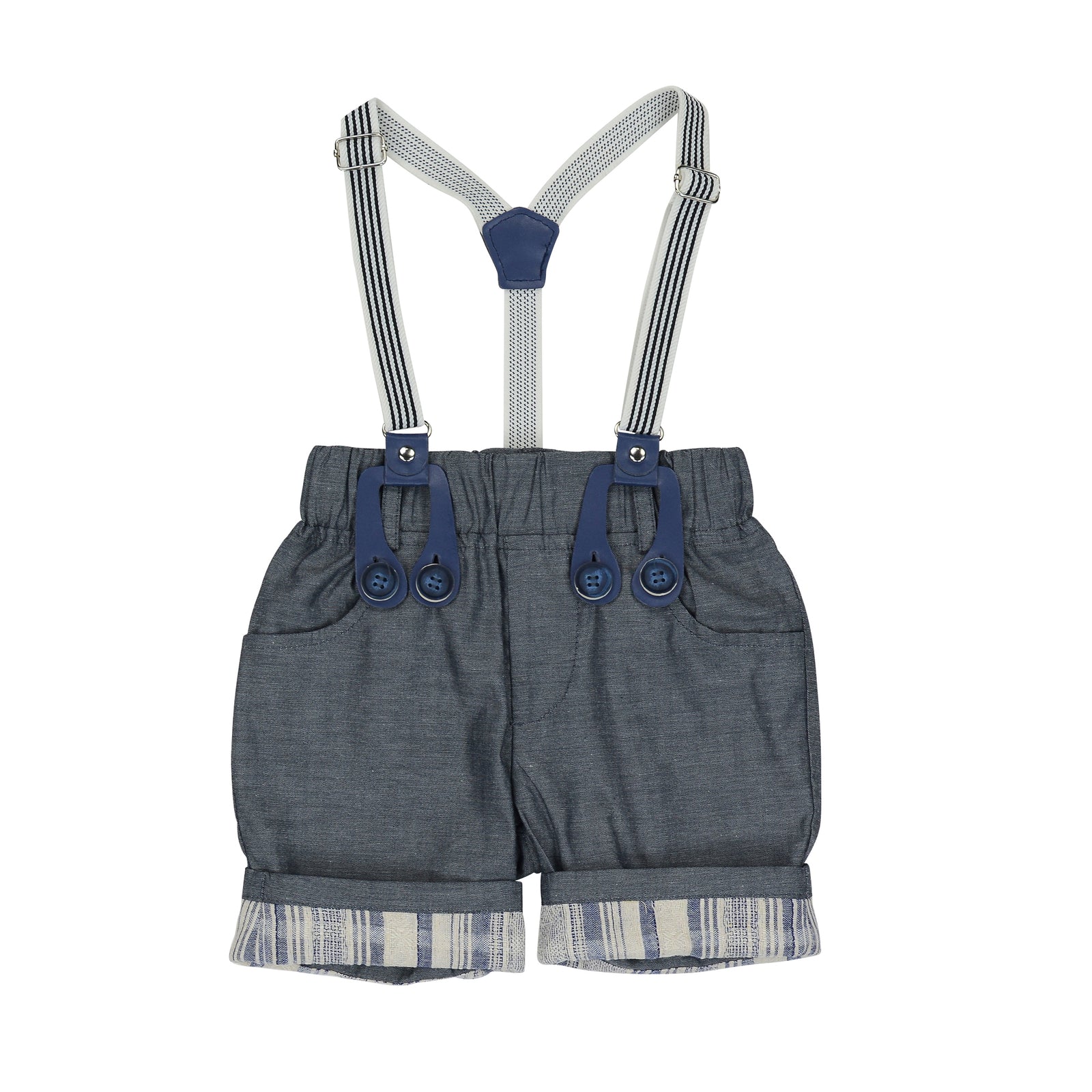 Arthur Ave | Navy Braces Shorts