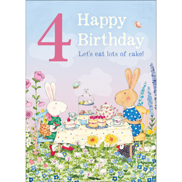 Card - Happy 4th Birthday | Ruby Red Shoes Birthday Card