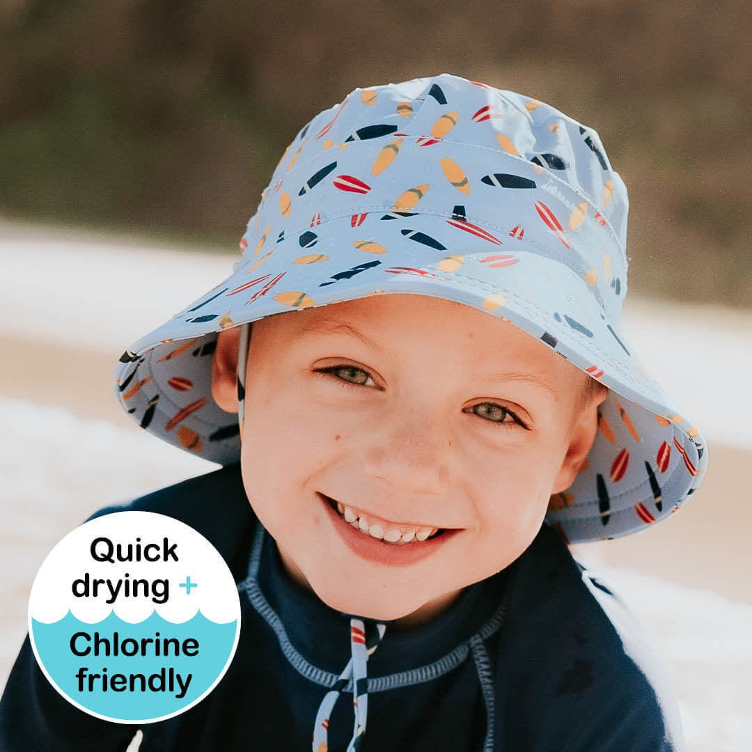 Bedhead | Kids Classic Swim Bucket Beach Hat - (Surfboard)