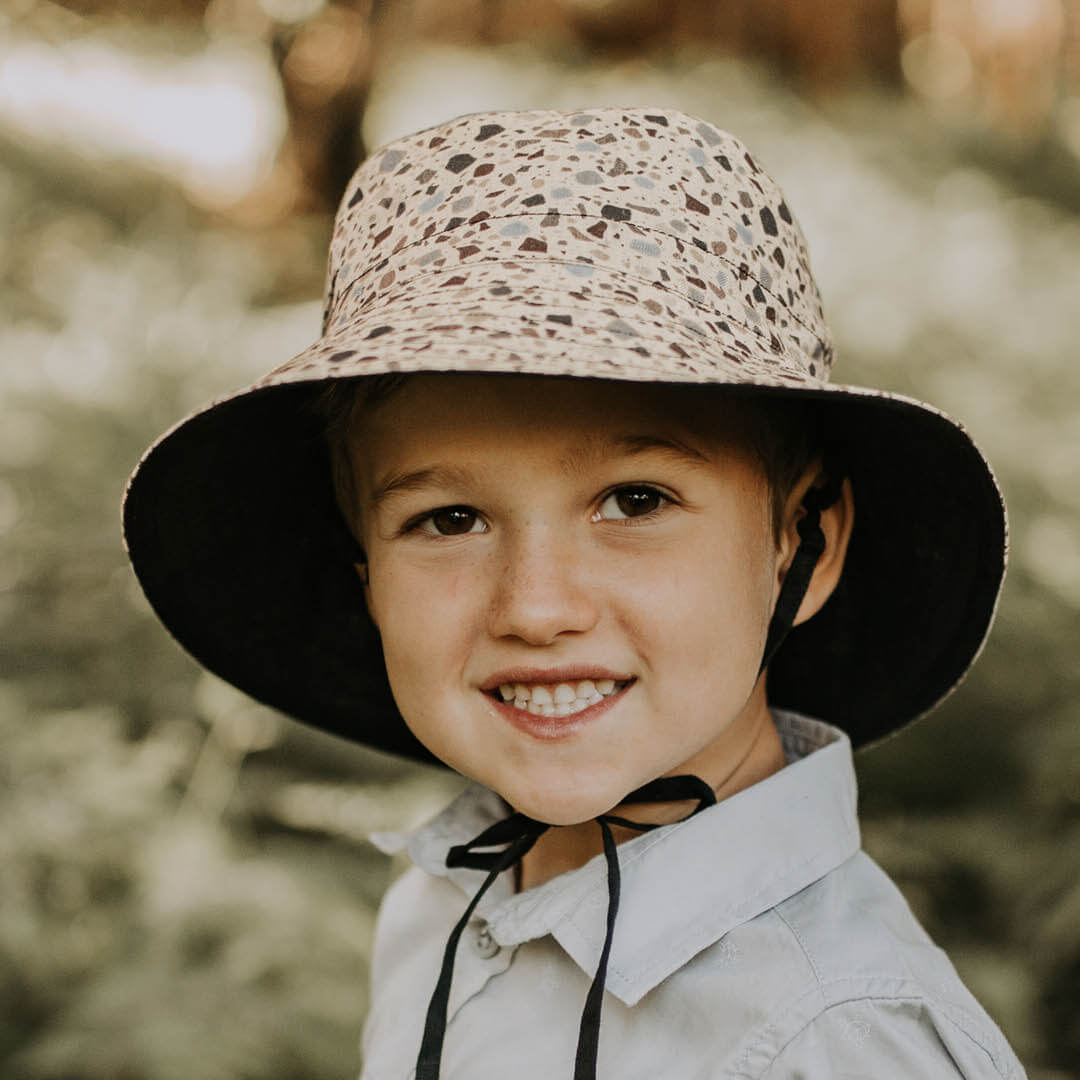 Bedhead - Explorer - Reversible Kids Bucket Hat - Terrazzo / Ebony